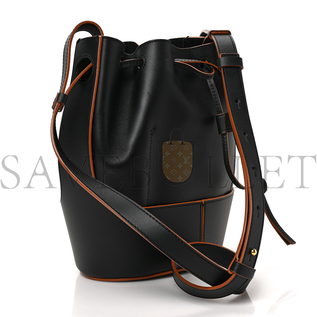 l*ew* nappa calfskin small balloon bag black (25*18*13cm)