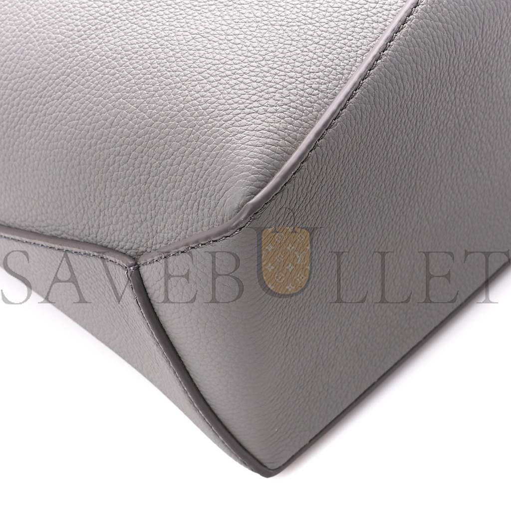 l*ew* soft grained calfskin small puzzle edge bag pearl grey (24*16.5*10.5cm)