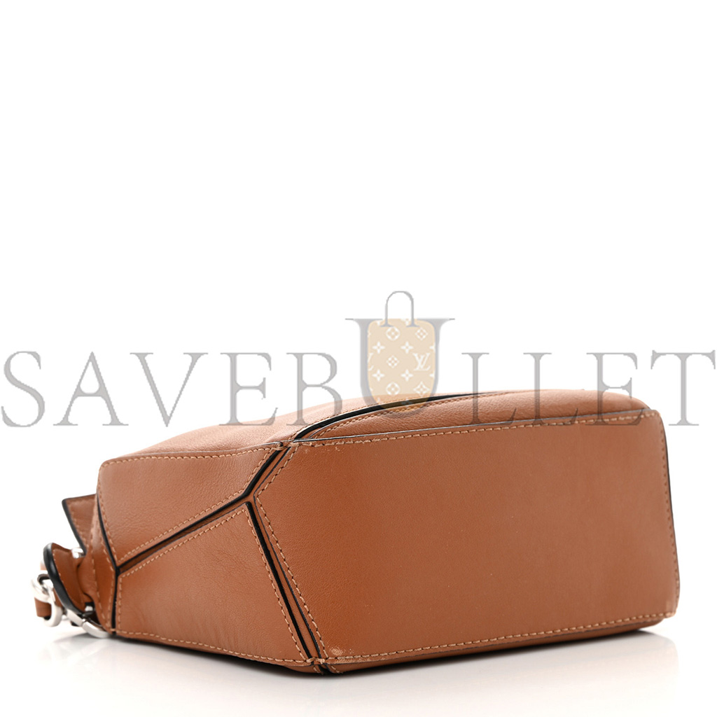 l*ew* calfskin mini puzzle bag tan (18*12.5*8cm)