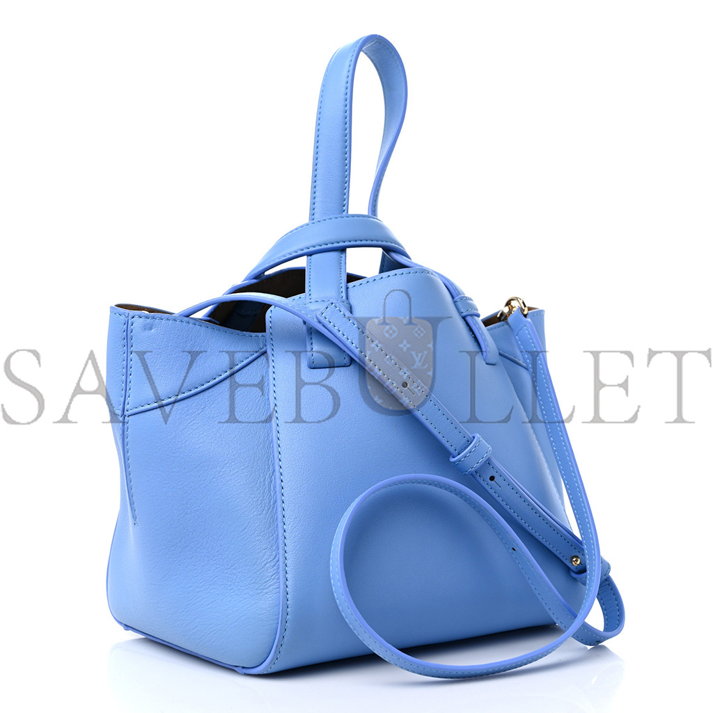l*ew* calfskin small hammock nugget shoulder bag celestine blue (21*20*18cm)