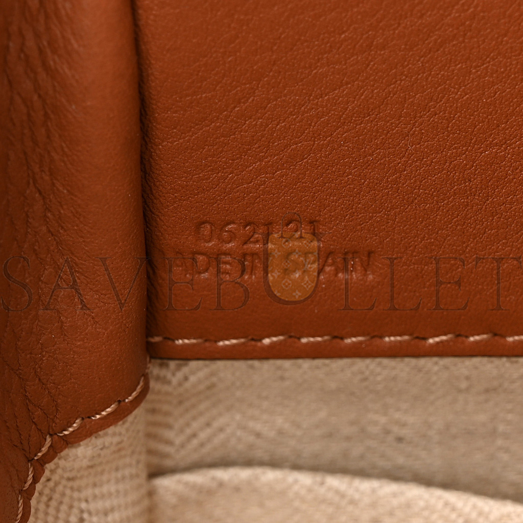 l*ew* calfskin canvas mini hammock shoulder bag natural tan (19*17*10cm)