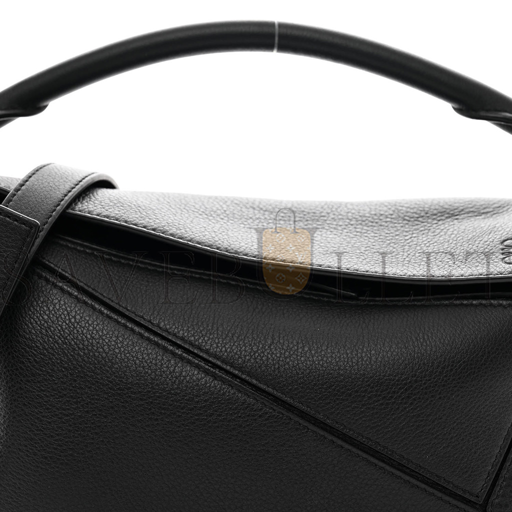 l*ew* calfskin small puzzle bag black (24*16.5*10.5cm)