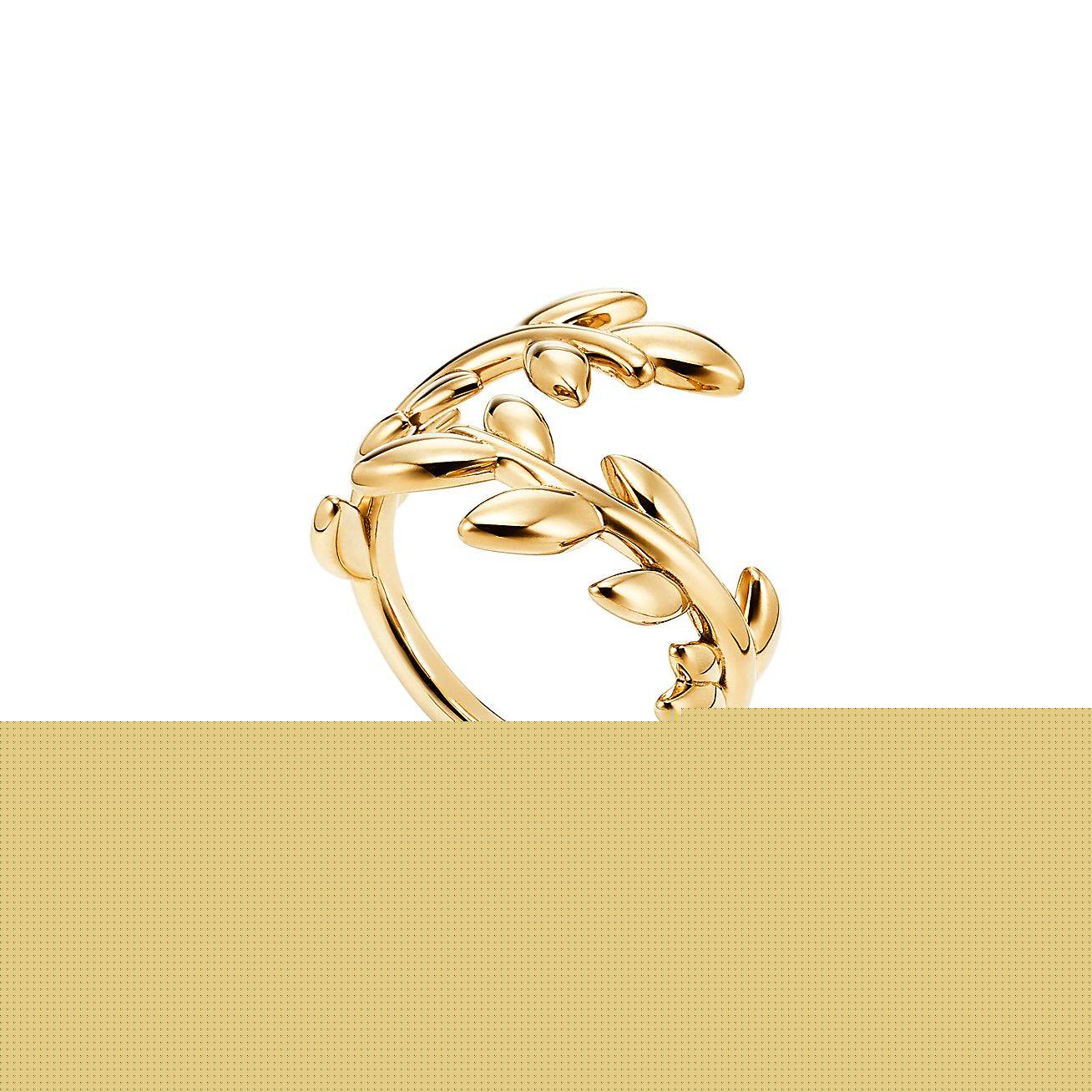 T*f*ny paloma picasso® olive leaf bypass ring in yellow gold