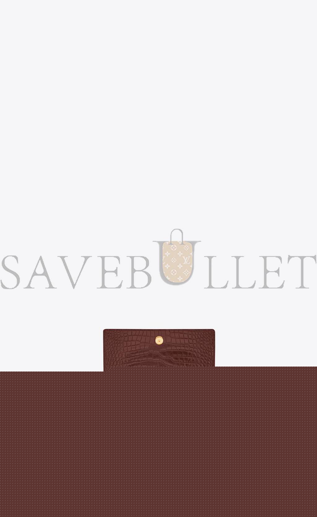 Y*L sunset medium chain bag in crocodile-embossed shiny leather 442906dnd0j6147 (22*16*6.5cm)