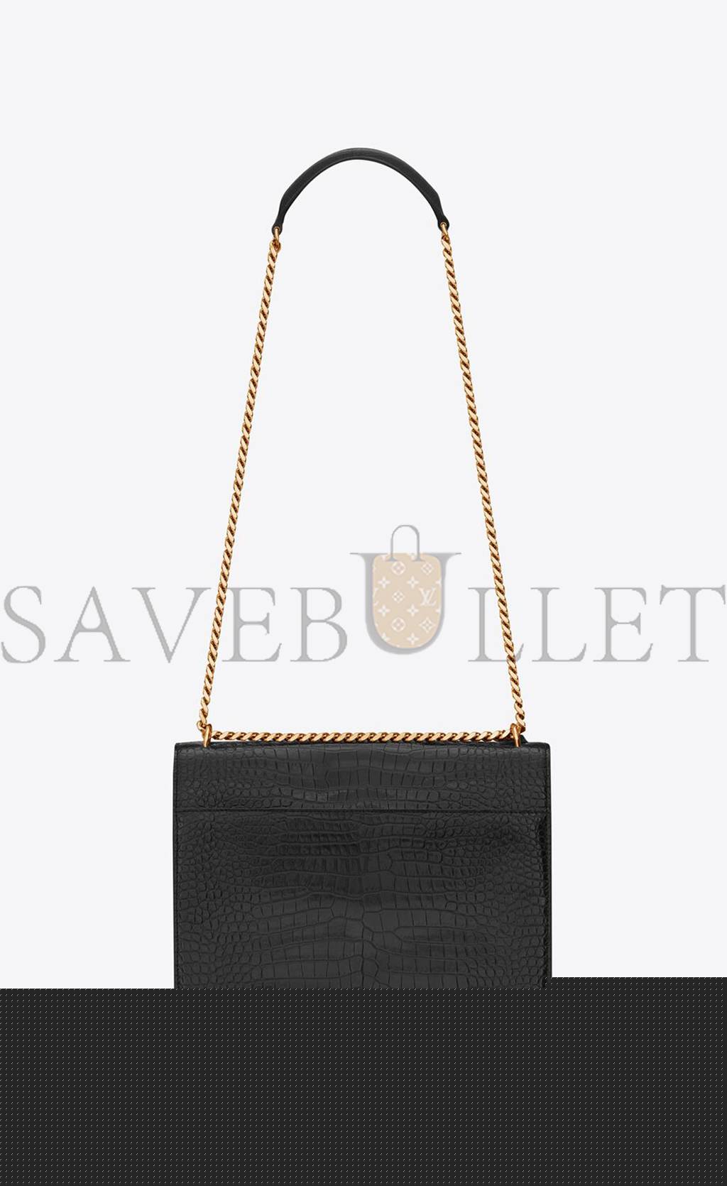 Y*L sunset large chain bag in crocodile-embossed shiny leather 498779dnd0j1000 (27*18*8cm)