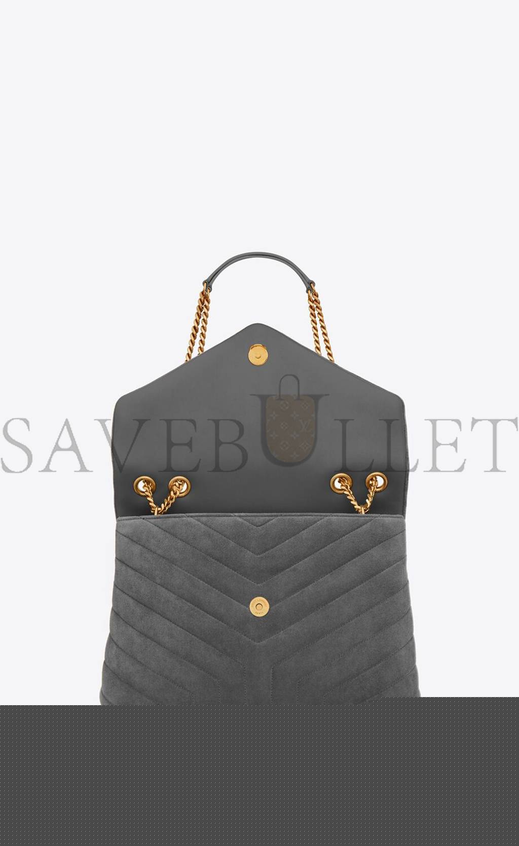 Y*L loulou medium chain bag in "y"-quilted suede 5749461u8671112 (32*22*12cm)