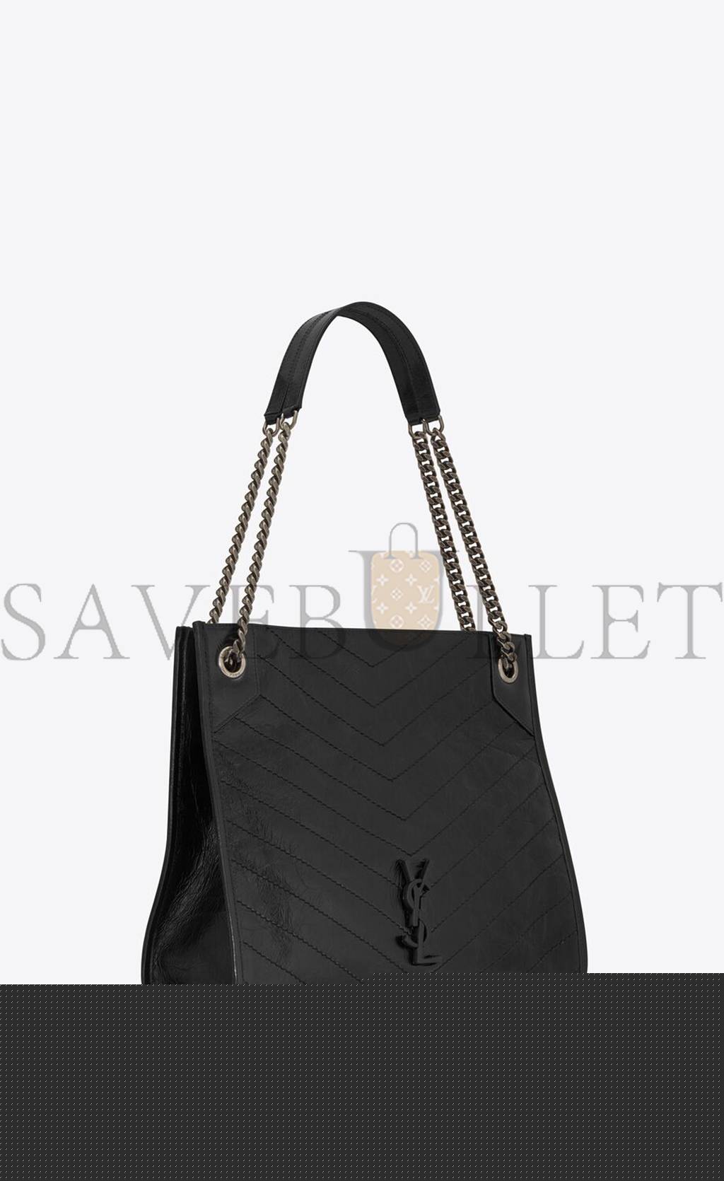 Y*L niki medium shopping bag in crinkled vintage leather 5779990en041000 (33*27*11.5cm)