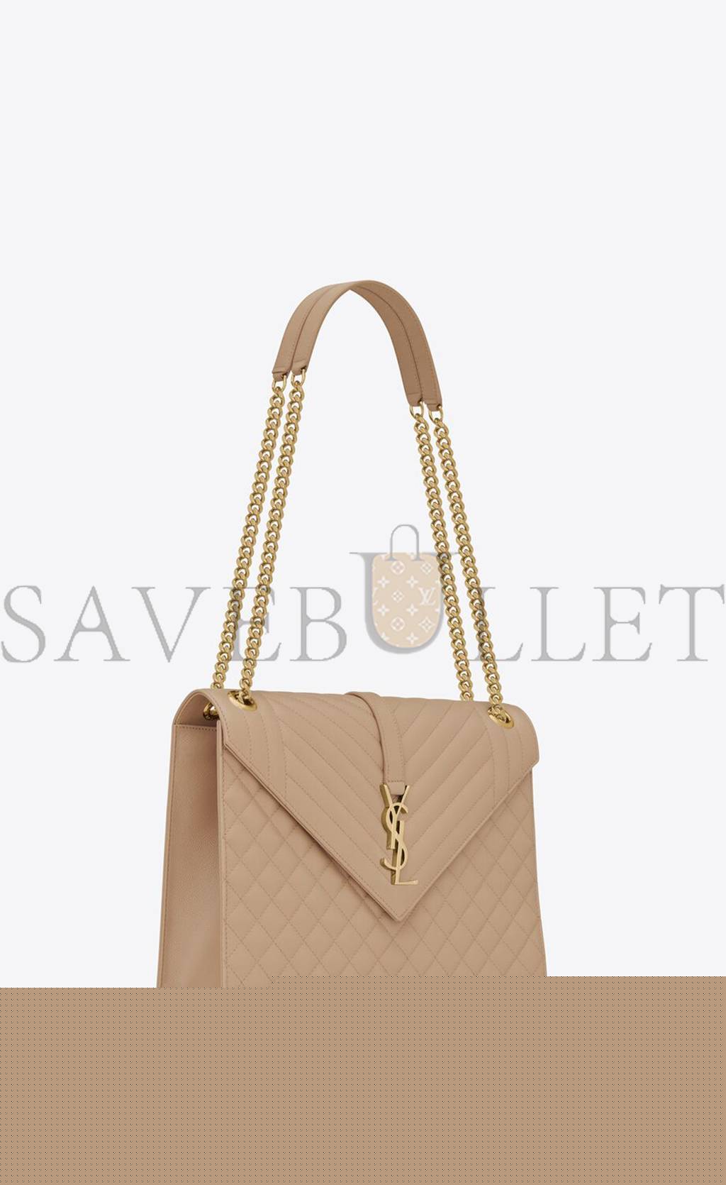 Y*L envelope large bag in mix matelassé grain de poudre embossed leather 600166bow912721 (31*22*7.5cm)