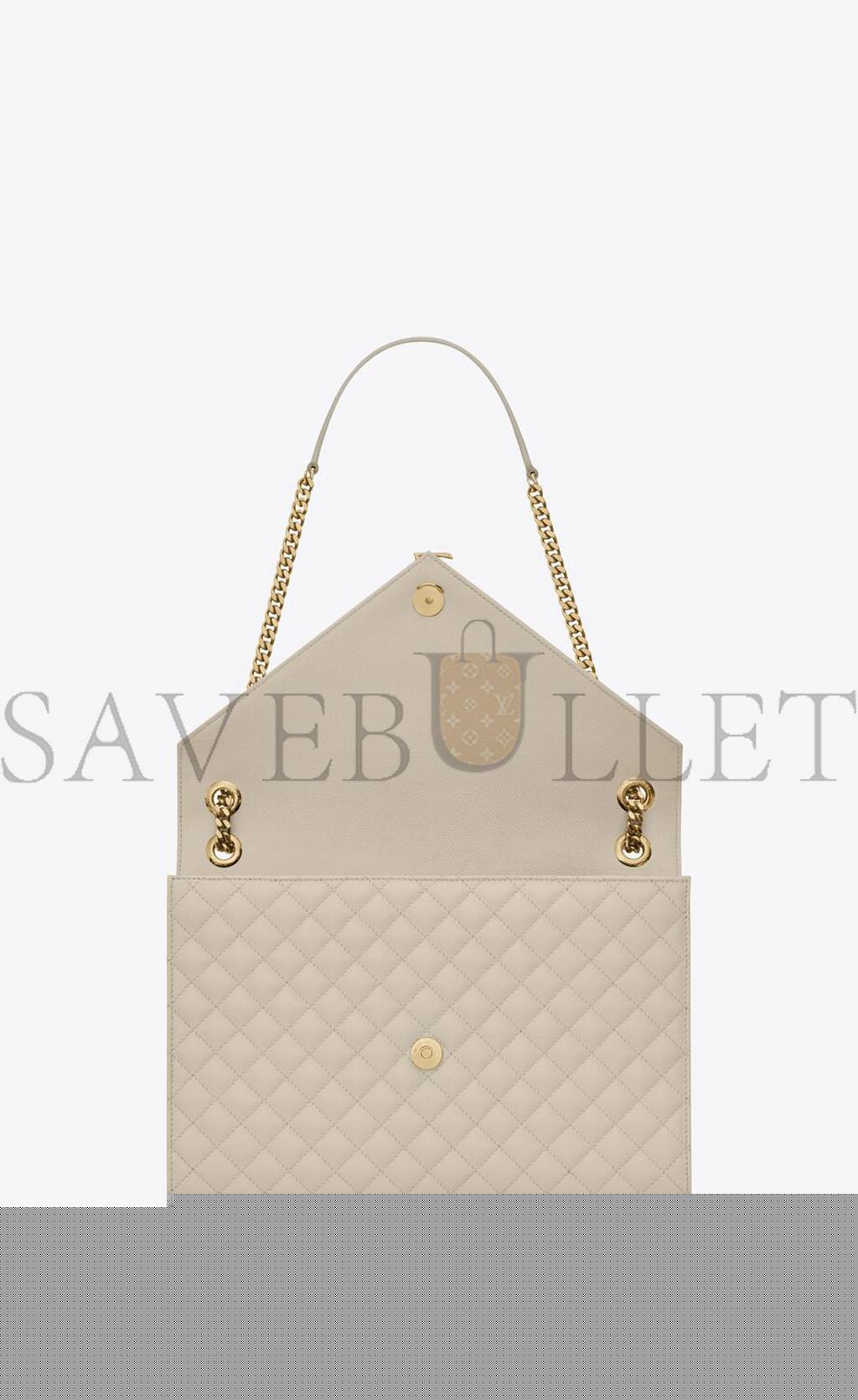 Y*L envelope large bag in mix matelassé grain de poudre embossed leather 600166bow919207 (31*22*7.5cm)