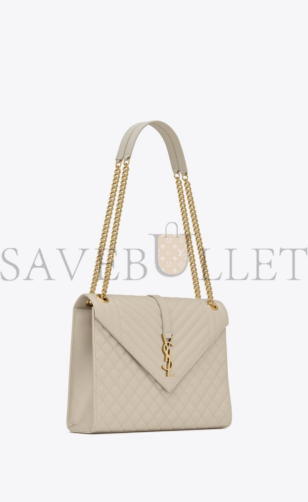 Y*L envelope large bag in mix matelassé grain de poudre embossed leather 600166bow919207 (31*22*7.5cm)