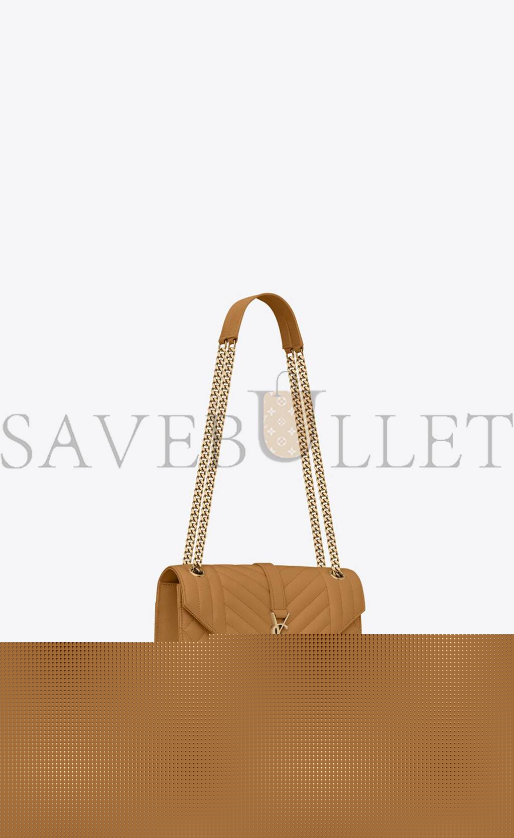 Y*L envelope medium chain bag in mix matelassé grain de poudre embossed leather 600185bow912516 (24*17.5*6cm)