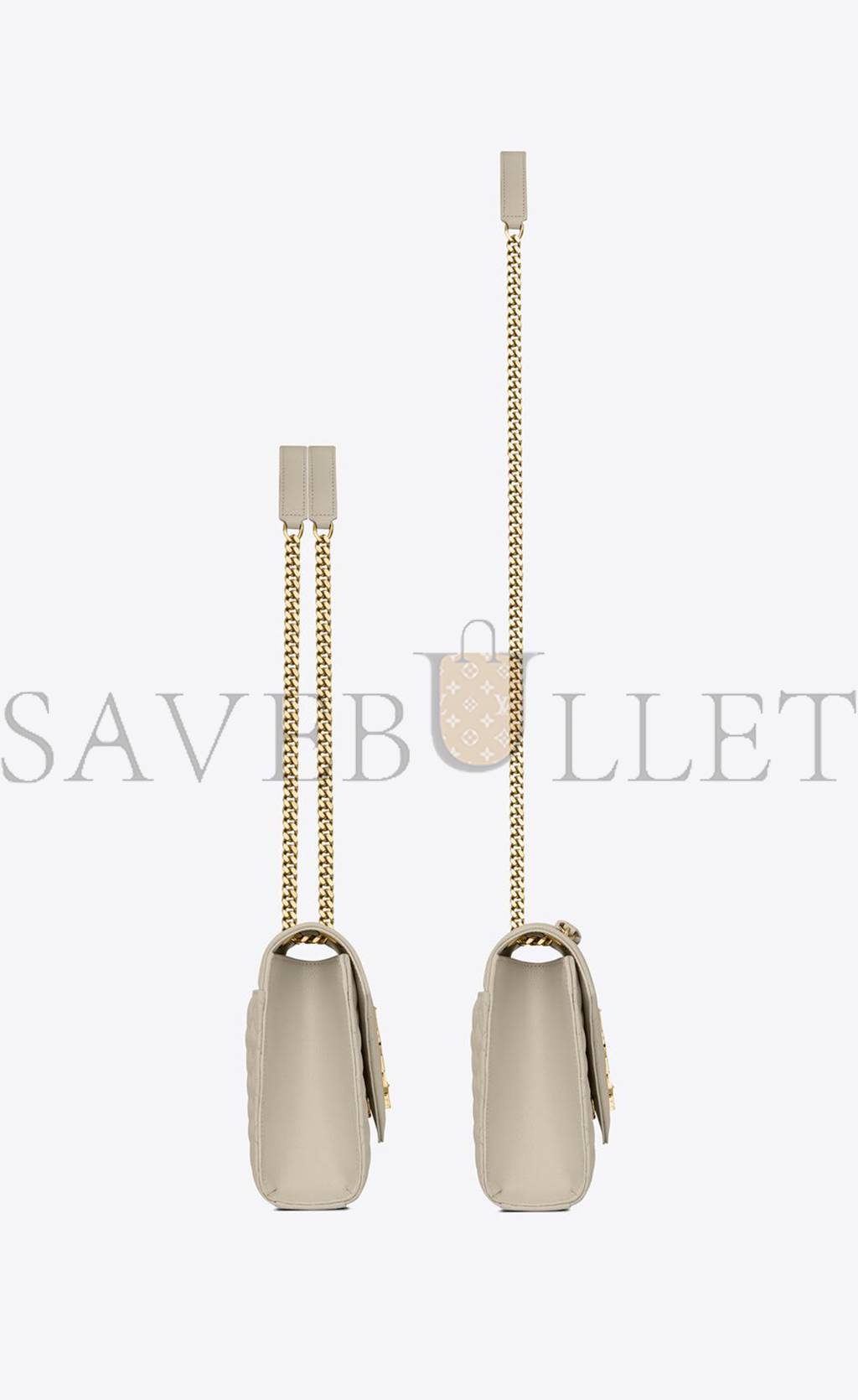 Y*L envelope medium chain bag in mix matelassé grain de poudre embossed leather 600185bow919207 (24*17.5*6cm)