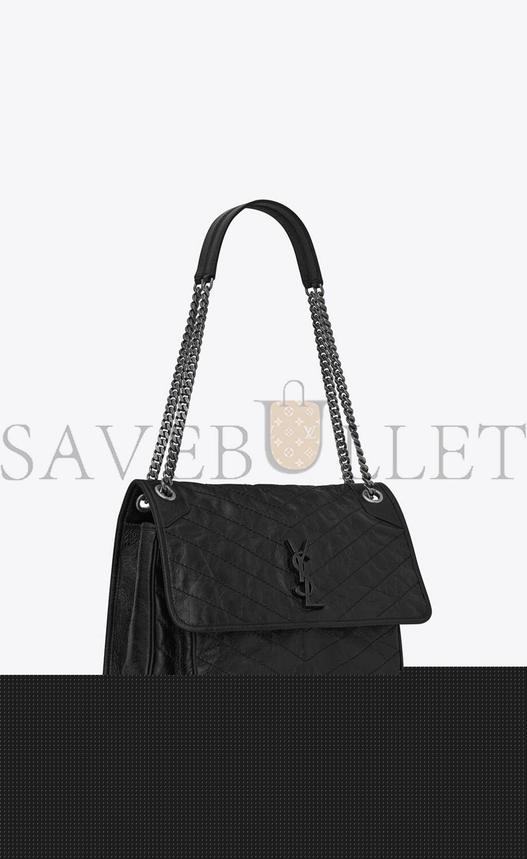 Y*L niki large in crinkled vintage leather 6331570en041000 (32*23*9cm)