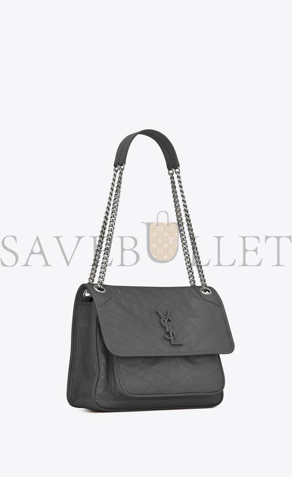 Y*L niki medium chain bag in crinkled vintage leather 6331580en041112 (28*20*8.5cm)