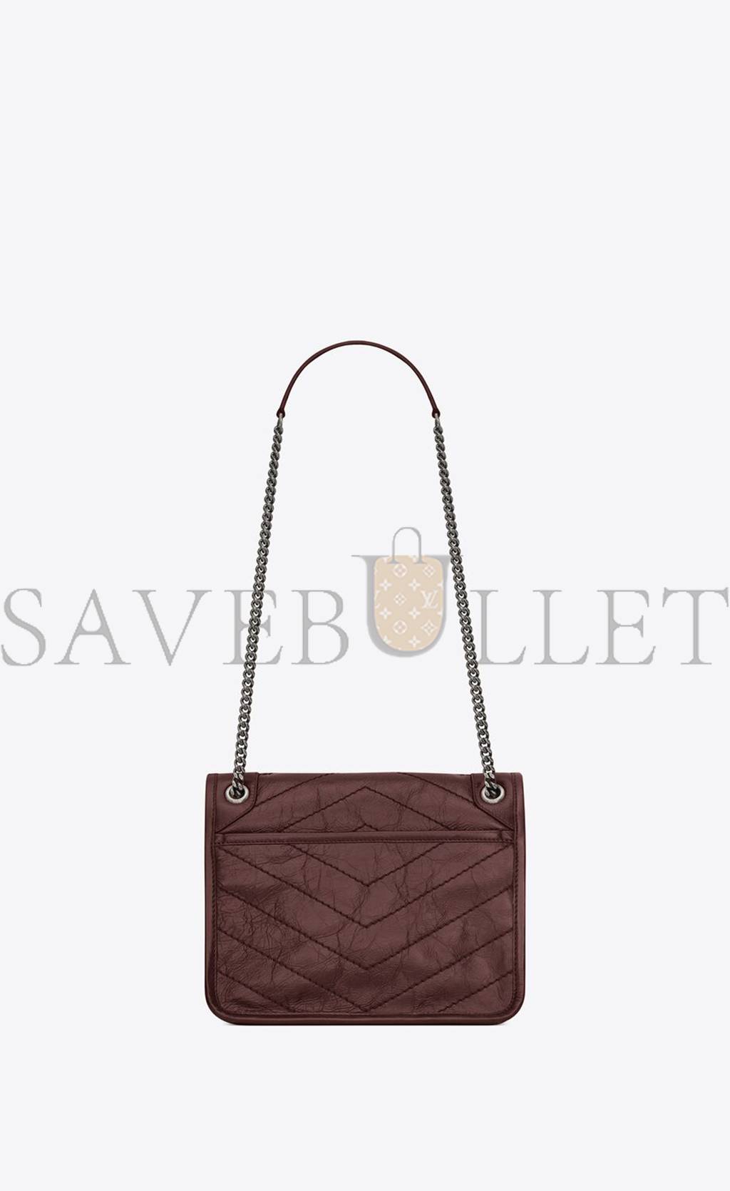 Y*L niki baby chain bag in crinkled vintage leather 6331600en046475 (21*16*7.5cm)