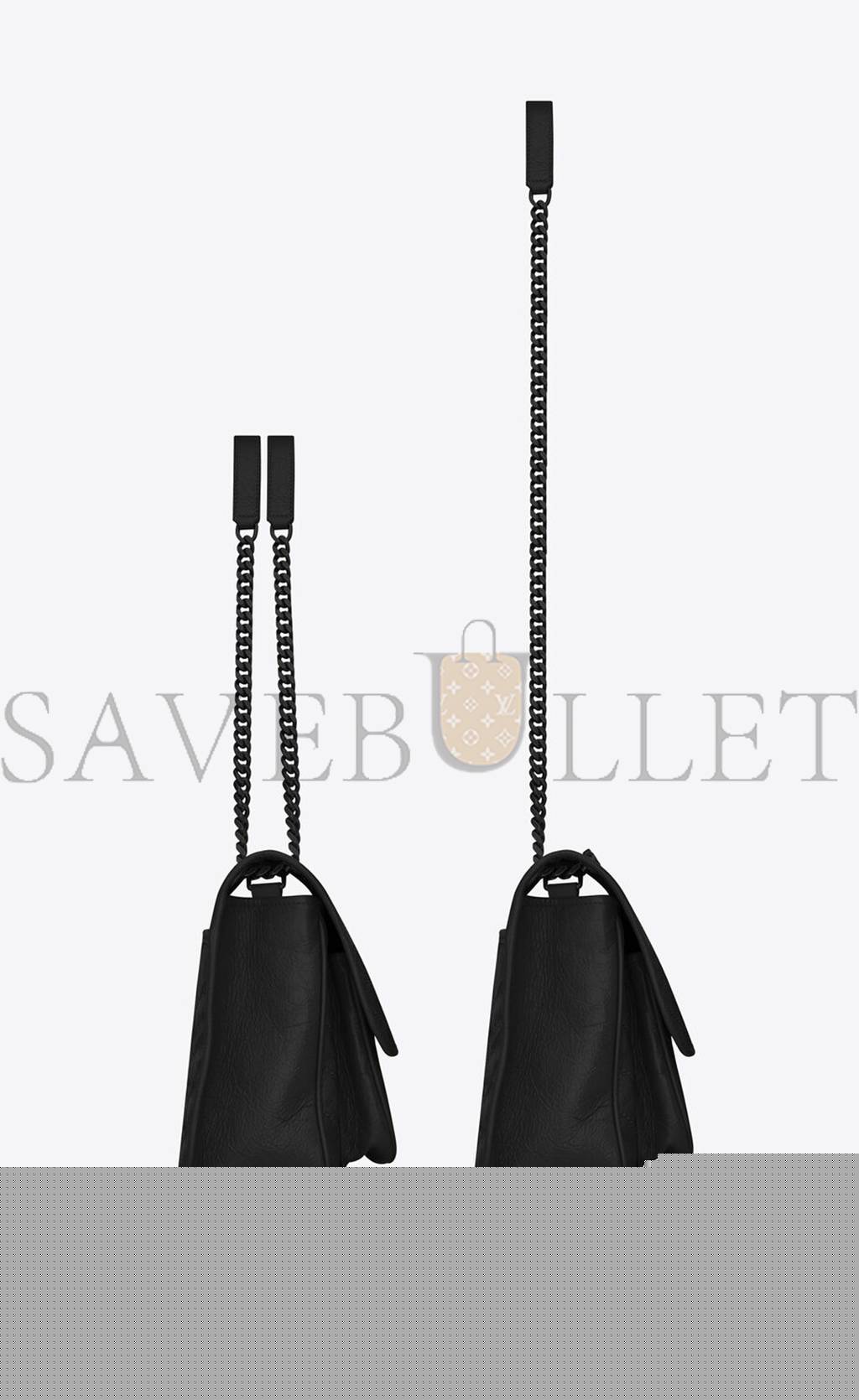 Y*L niki medium chain bag in crinkled vintage leather 6331840en081000 (28*20*8.5cm)