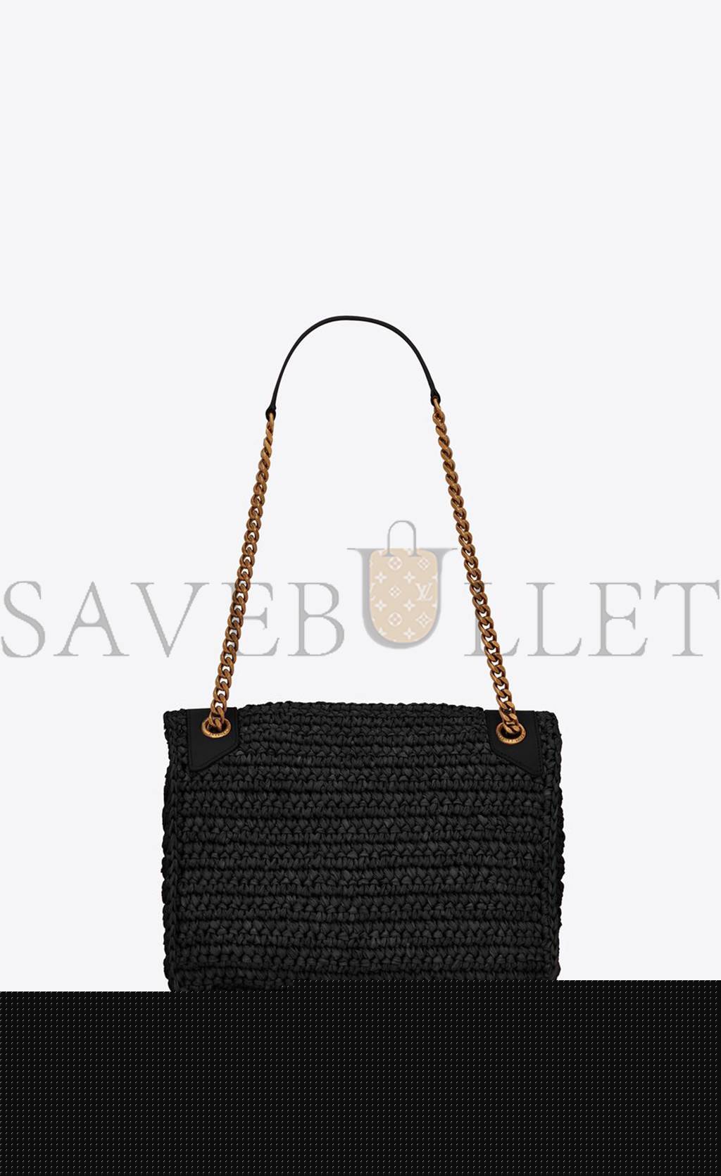 Y*L niki medium chain bag in raffia and leather 633187gg66w1000 (28*20*8.5cm)