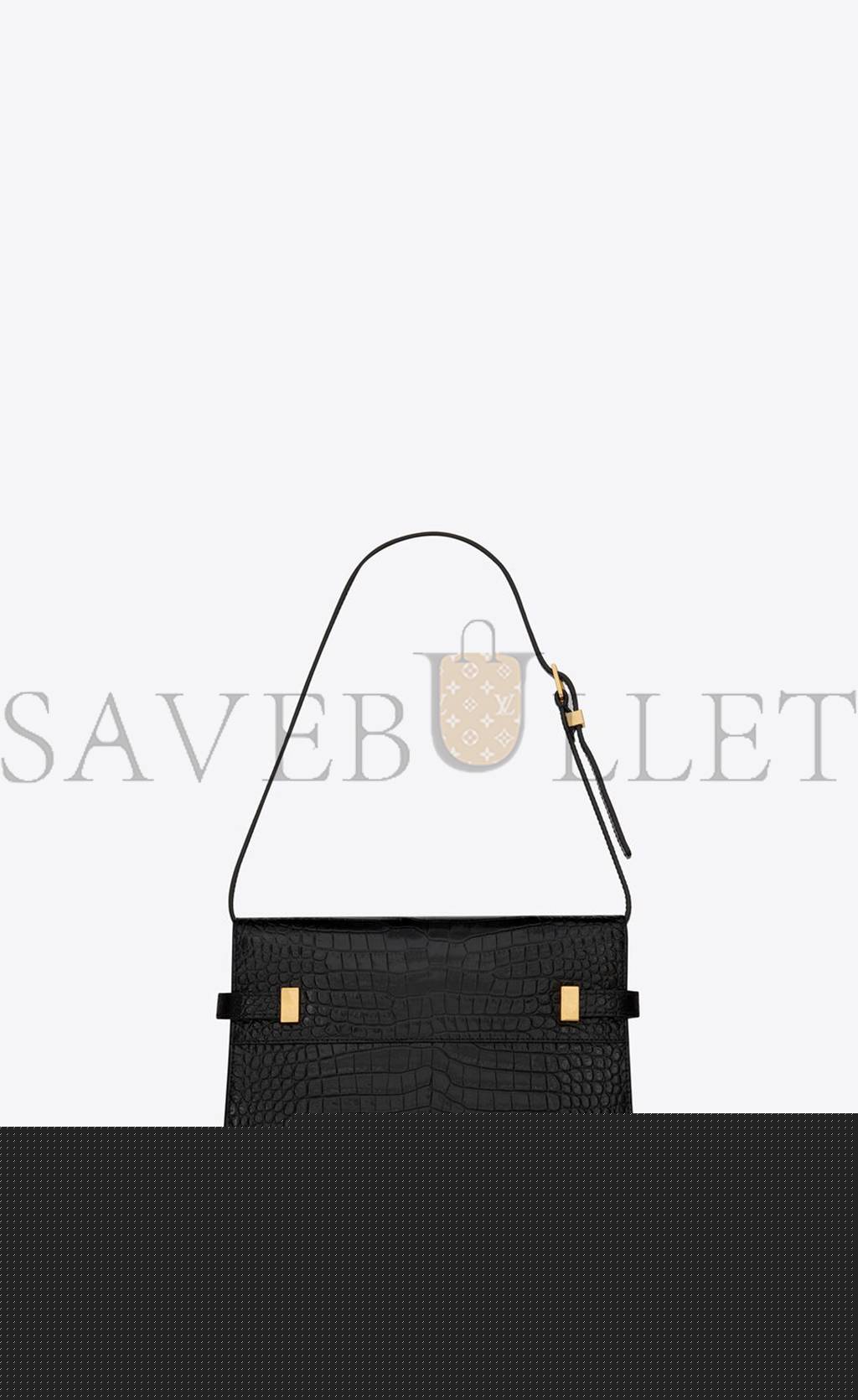 Y*L manhattan small shoulder bag in shiny crocodile-embossed leather 675626dnd0w1000 (24*17.5*6cm)