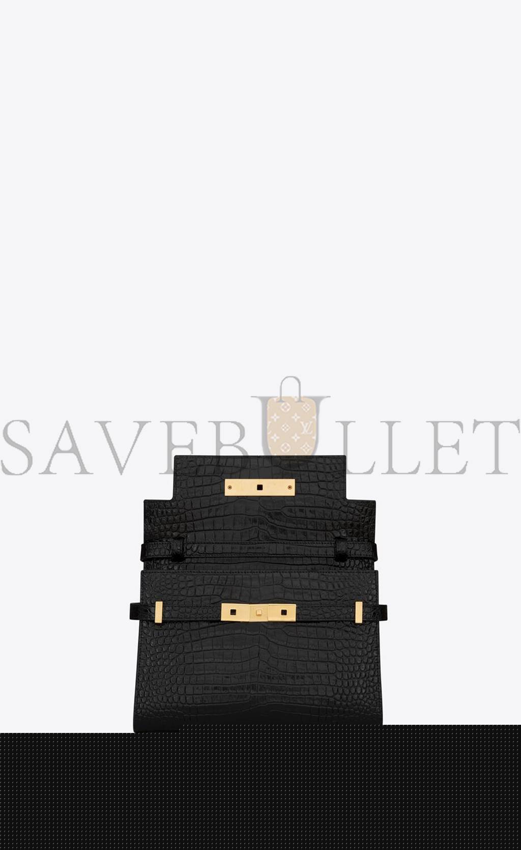 Y*L manhattan small shoulder bag in shiny crocodile-embossed leather 675626dnd0w1000 (24*17.5*6cm)