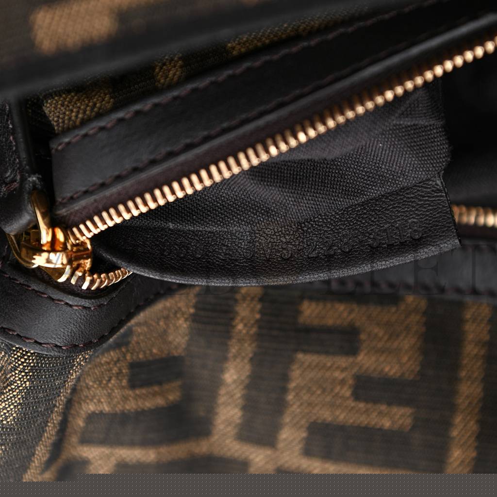 F**di fabric jacquard ff 1974 medium baguette tobacco moro black (27*13*6cm)