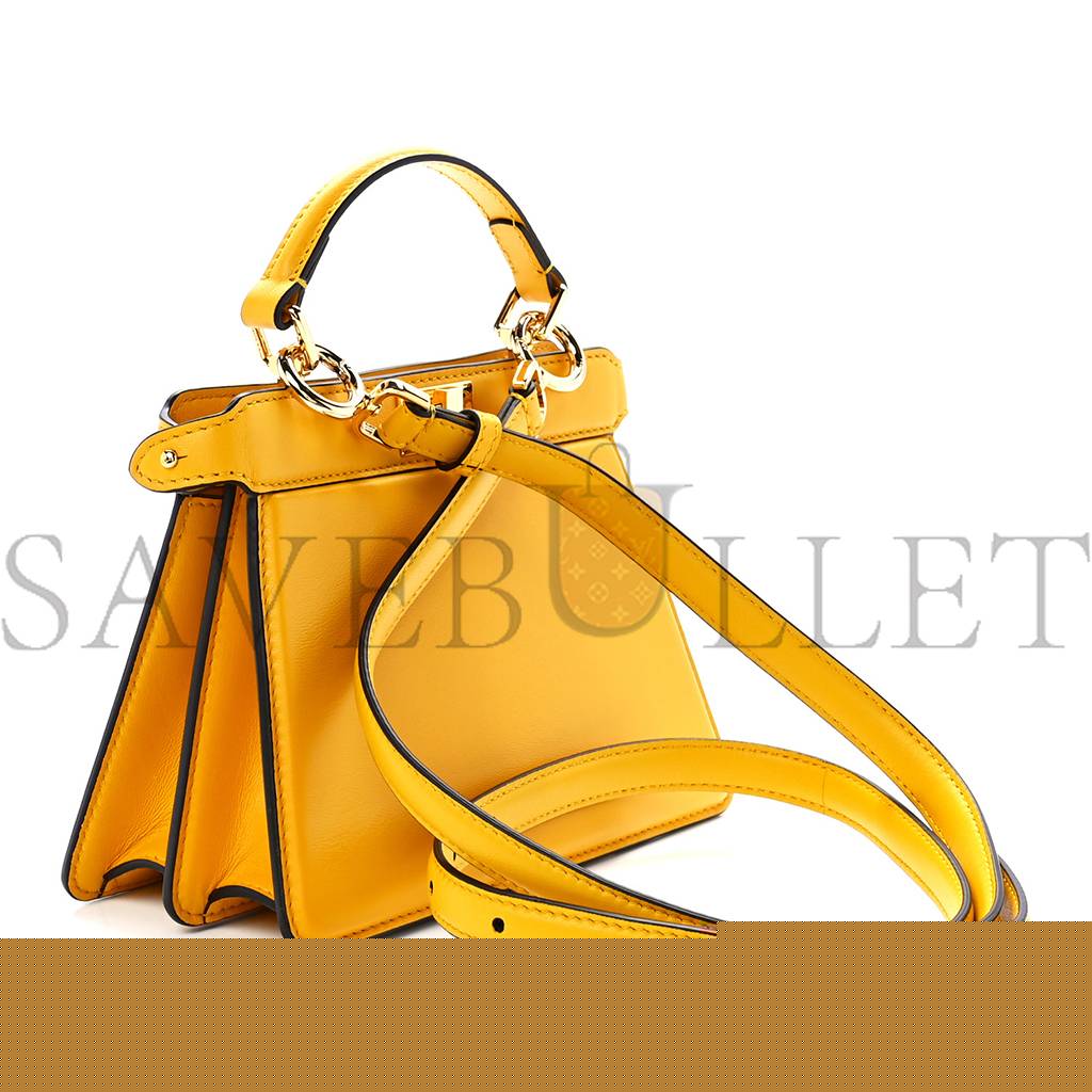 F**di shiny nappa petite peekaboo i see u satchel mimosa (20*15*9cm)