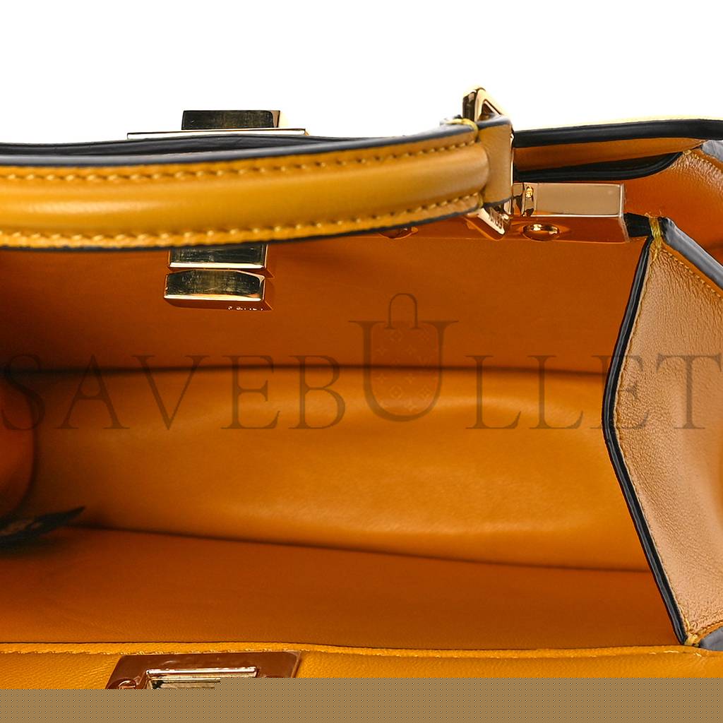 F**di shiny nappa petite peekaboo i see u satchel mimosa (20*15*9cm)