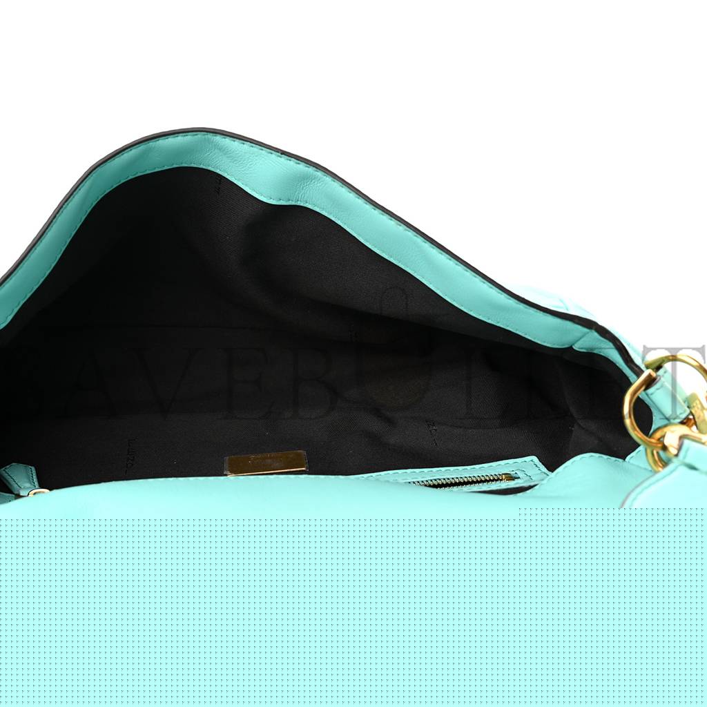 F**di nappa ff 1974 embossed baguette spring turquoise (25*15*5cm)