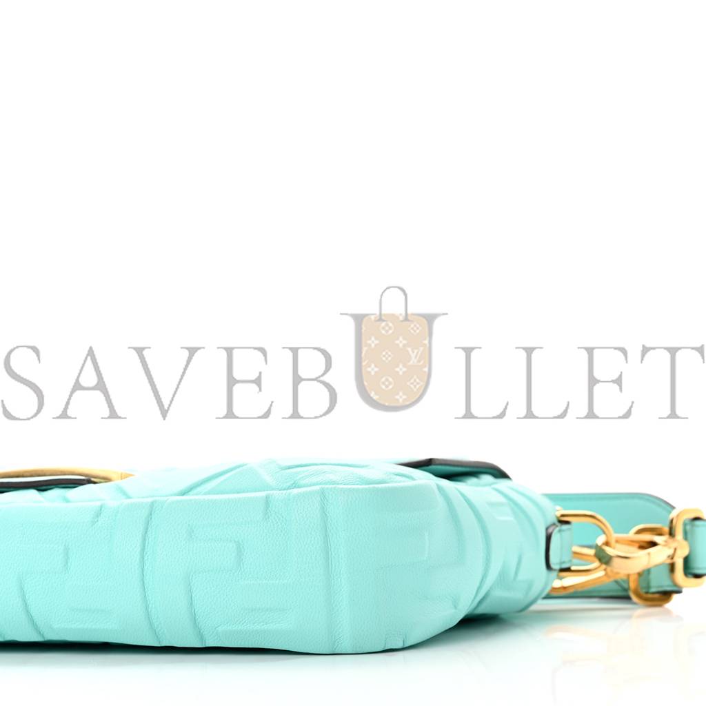 F**di nappa ff 1974 embossed baguette spring turquoise (25*15*5cm)